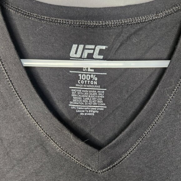 UFC SHIRT KHABIB RISING EAGLE FOIL BLACK SIZE L Women - Picture 2 of 7